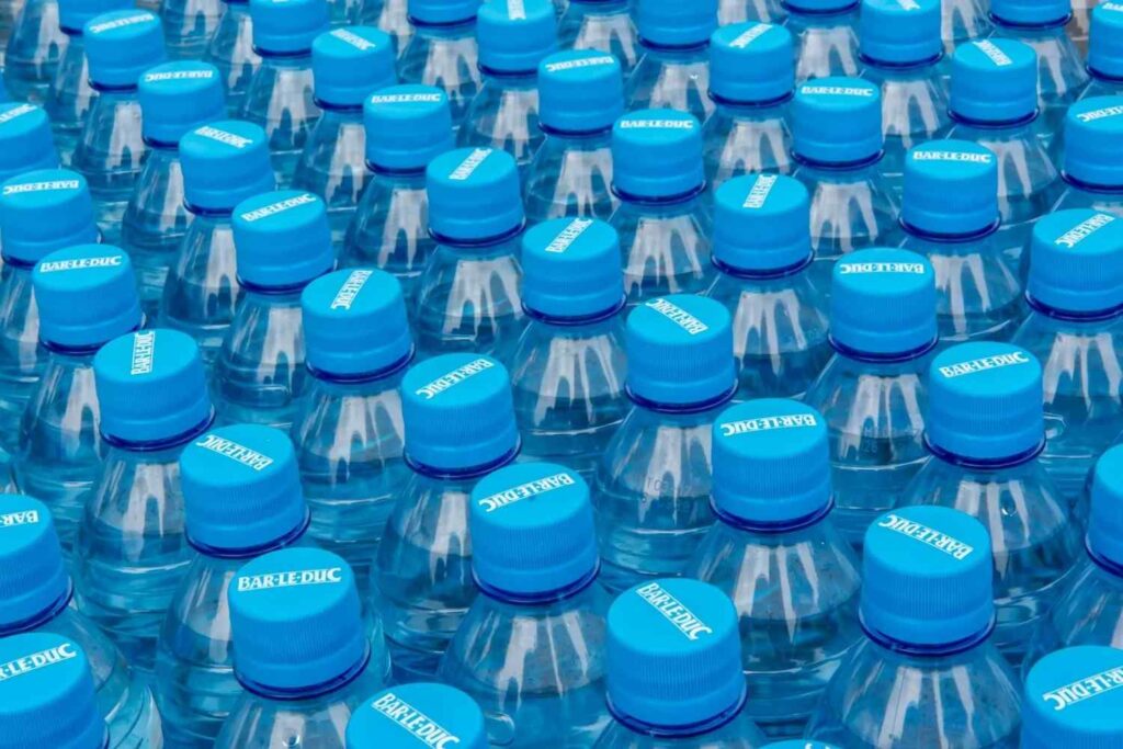 blue capped water